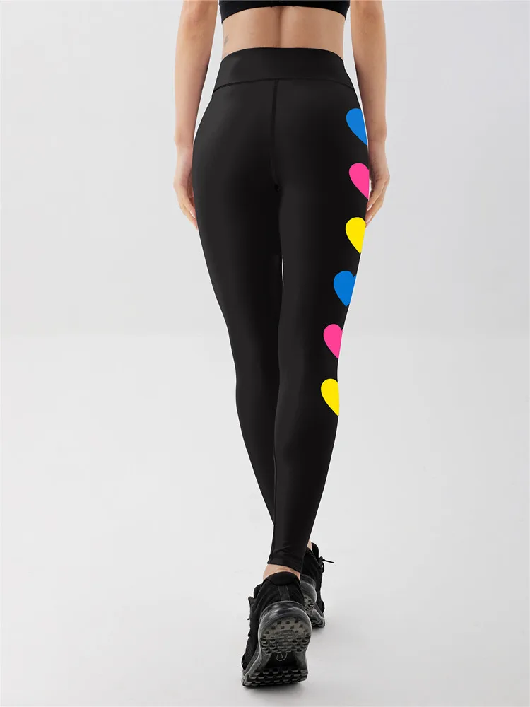 Neue Yoga-Hose, bunt, gelb, blau, Farbverlauf, Buchstabe, eng, Sport, Damen-Unterhose, personalisierte Fitness, bedruckte elastische Hose – Detail 19