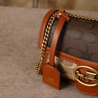 Light luxury women's bag 2025 new high-end color contrast single shoulder underarm bag designer fashionable crossbody small squa 5