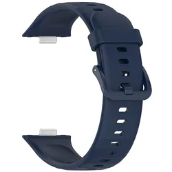 Silicone Sport Replacement Watchband - Official Bracelet Strap Accessories for Huawei Watch Fit 4 (Midnight Blue)