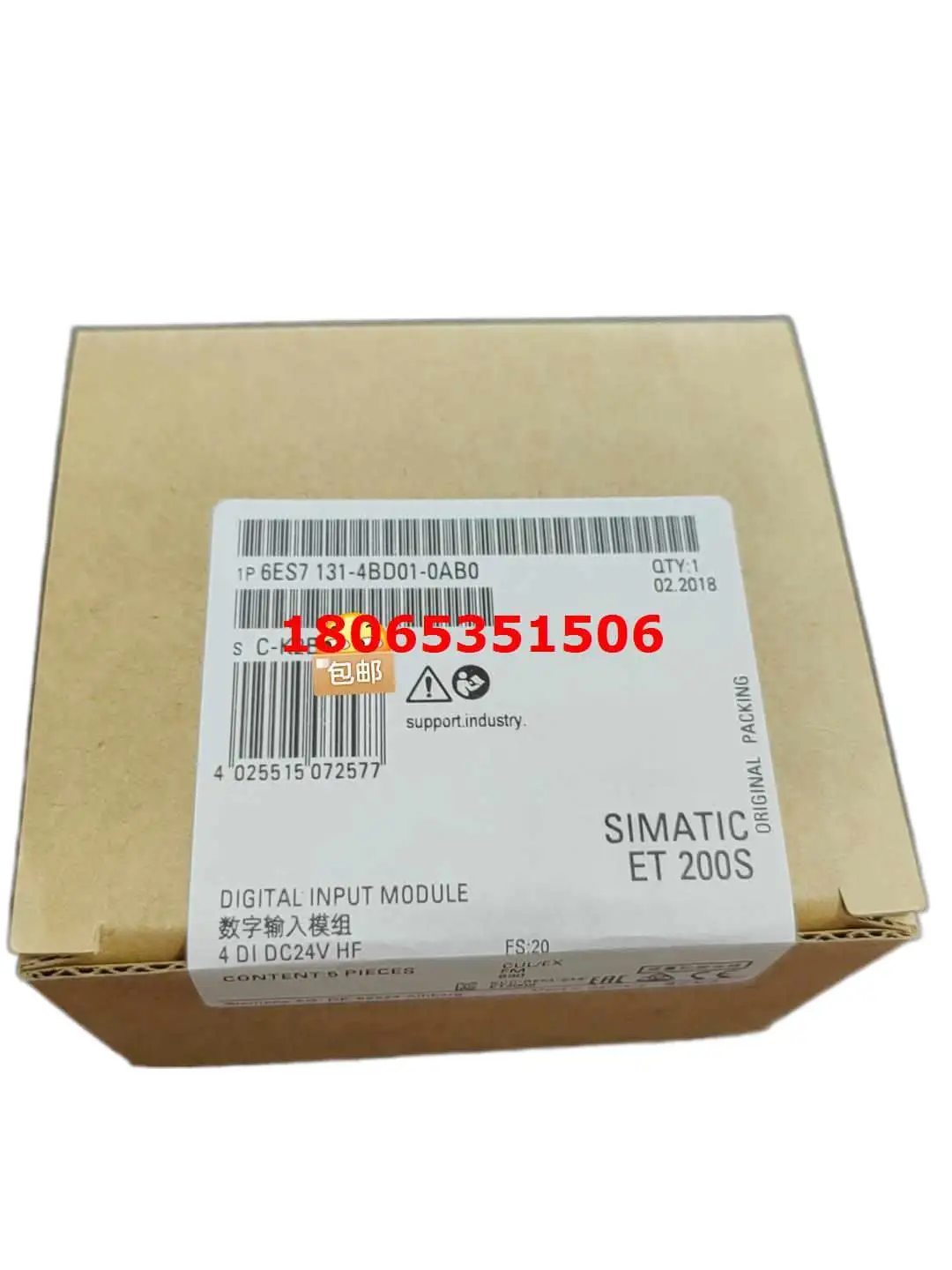 

Оригинальный Новый 6ES7131-4BD01-0AB0