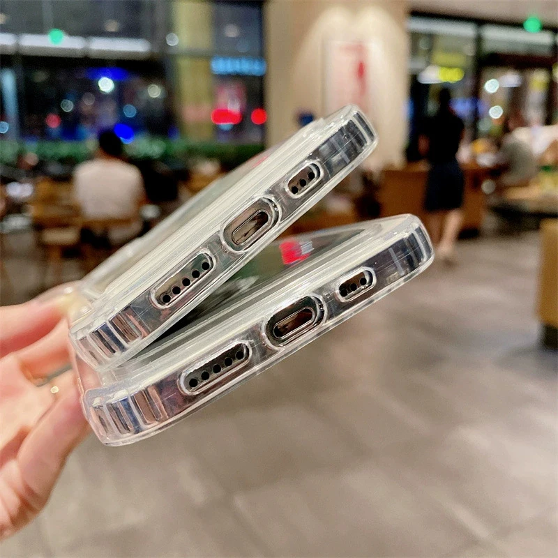Durable Transparent Phone Case with Card Slot and Photo Pocket - Shockproof Design