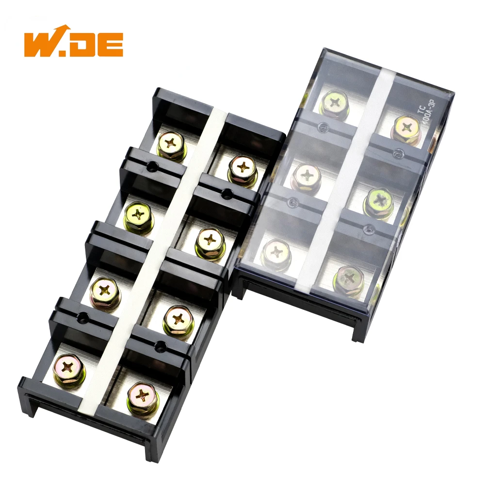 TC 고전류 배리어 나사 터미널 블록, TC400 시리즈 와이어 커넥터, 600V, 400A, 4003, 4 포지션 커넥터, 1 개