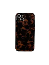Elegante Custodia Protettiva Shockproof in Ambra Tartarugata Lucida