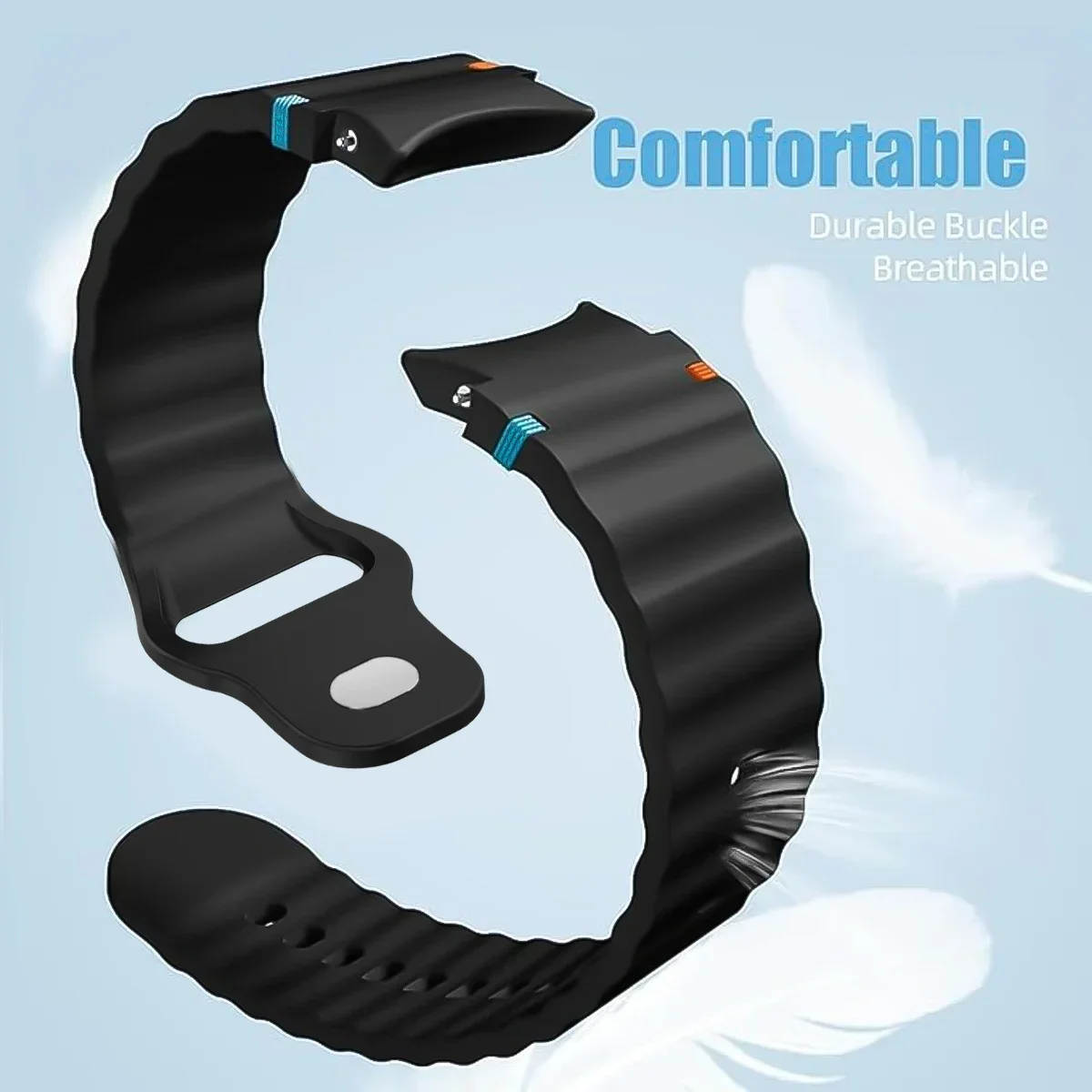 Seamless Silicone Bracelet for Galaxy Watches - Universal Fit