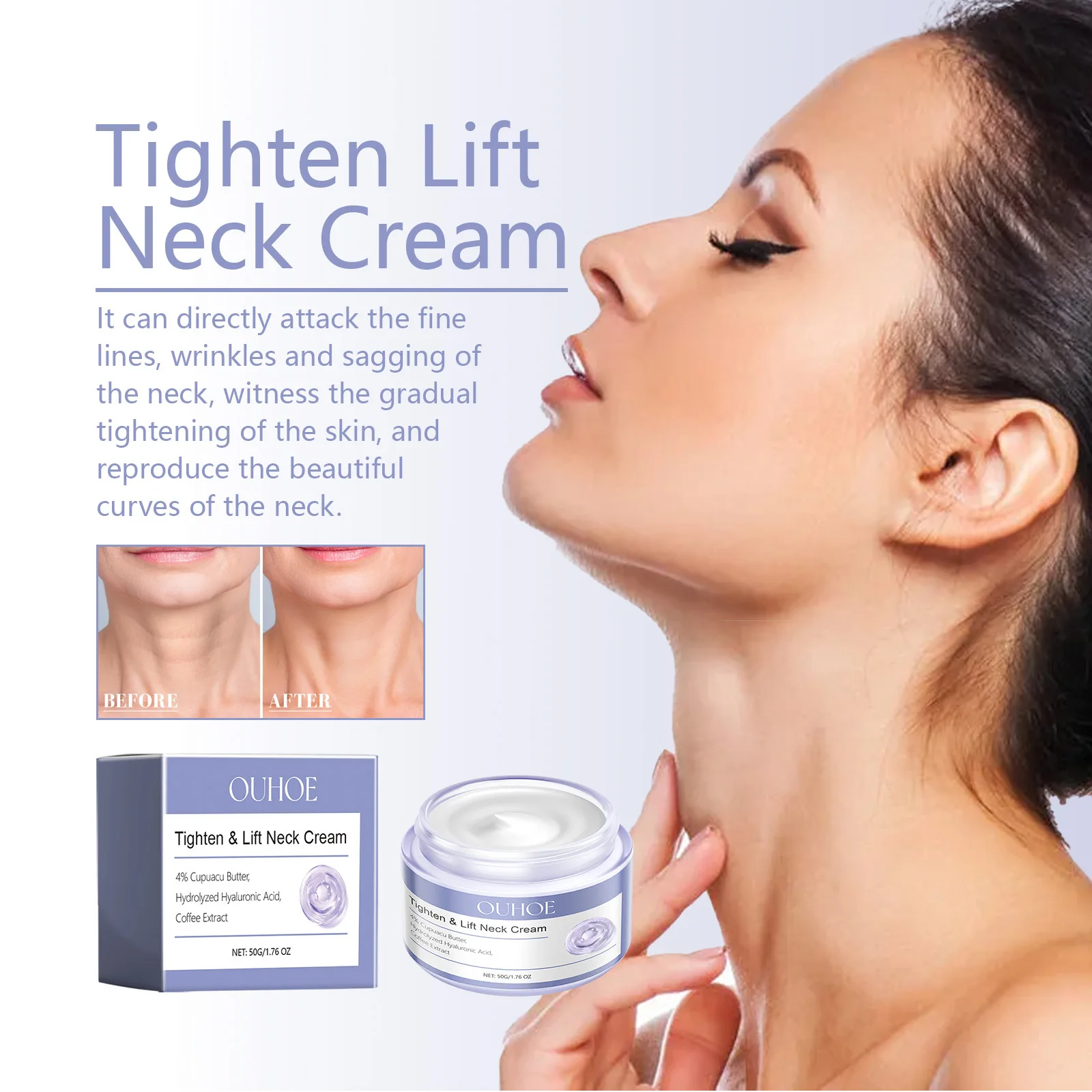 Neck Tightening Cream - Nourishing Anti-Aging Moisturizer for Elasticity and Brightness