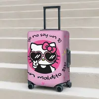 Hello Kitty Anime Y2k Kawaii Suitcase Cover Travel Holiday Strectch Luggage Case Protector 1