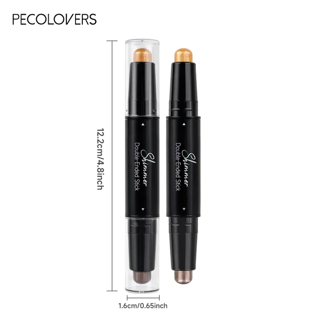 1pc Dual-Ended Eyeshadow Stick,Shimmering Glitter,Long-Lasting,Eye Shadow Pens, Highlighter Shades For Music Festival Masquerade