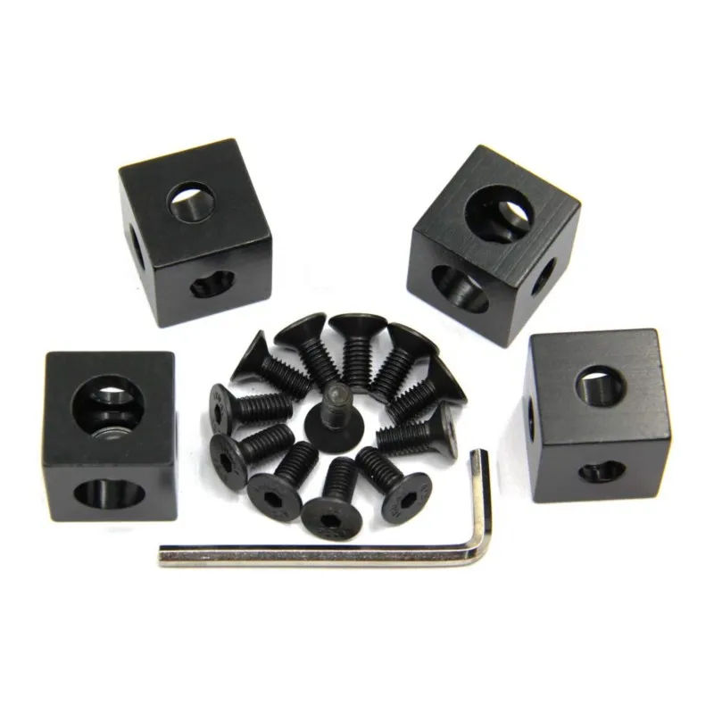 8pcs/pack Aluminum Block Cube Prism Connector Wheel Regulator Corner for 6mm Slot Aluminum Extrusion Profile Series stainless steel angle bracket angle bracket angle connector aluminum profile