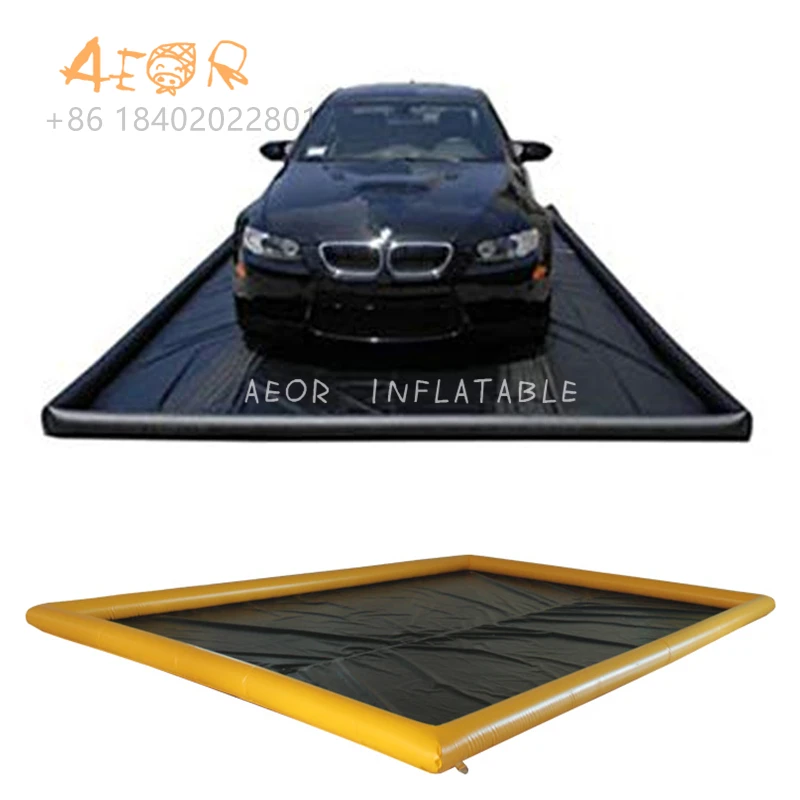 Heavy Duty Inflatable Car Wash Mat Cleaning Garage Plastic Floor  Containment Mats For Car Wash - AliExpress