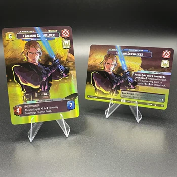 SWUDB Foil Card Proxy Showcase Cards Anakin Skywalker Boba Fett Emperor Palpatine Rare Rainbow Card Collectible Trading Game 1