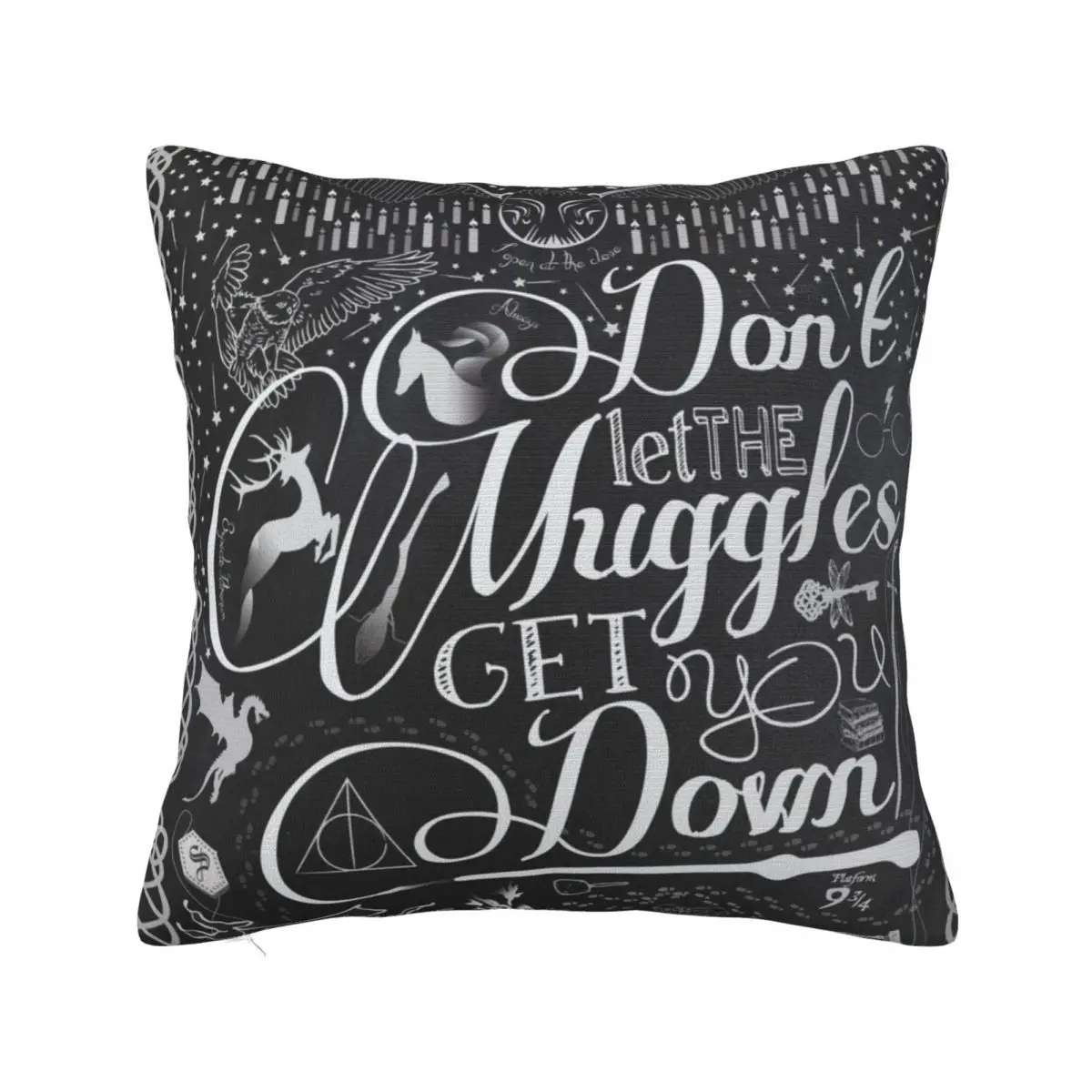 

Don't let the Muggles get you down Throw Pillow Christmas Pillow Cushion Cover