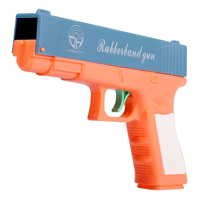 

New Rubber Band Glock Gun Pistol Plastic Toy Guns Continuous for Children Kids Boys Birthday Gifts Outdoor Game Shooting Model