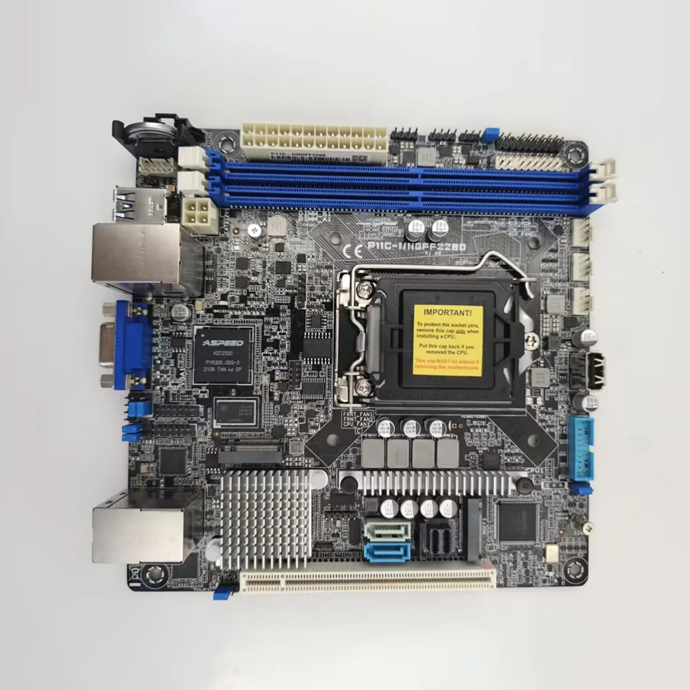 P11C-I Workstation Motherboard For Asus mini-ITX Server Board Dual Gigabit LAN Ports P11C-I/NGFF2280