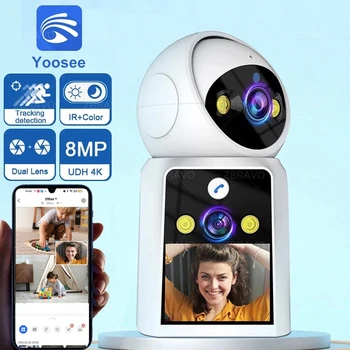 Yoosee 2.4G Wifi PTZ Video Call Camera Click to Call Dual Screens 5MP Auto Tracking Human Detection Two Way Audio Home Security 1