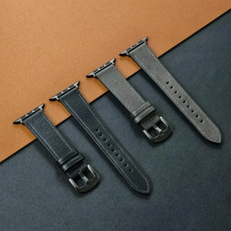 Premium Leather Strap for Apple Watch - Men's High-Quality Band