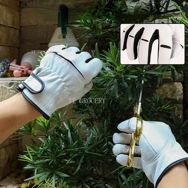 Labor Protection Gloves Leather Wear-resistant Sheepskin Hunting Protection Machine Repair Motorcycle Driver Safety Protection 6