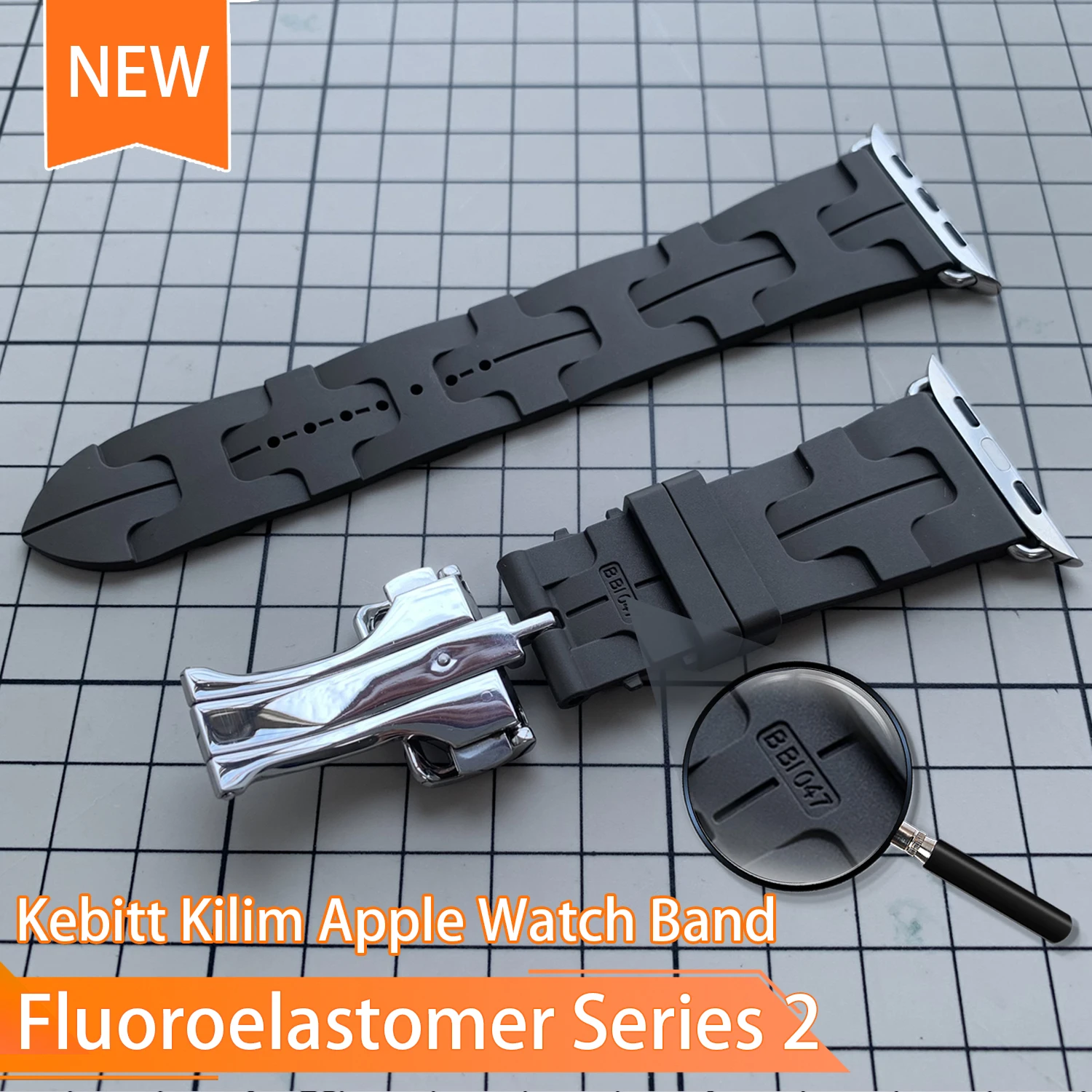 Kilim Deployment Buckle Band in Fluoroelastomer