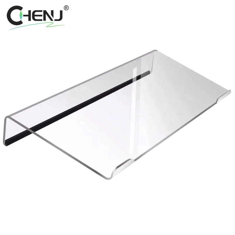 아크릴 컴퓨터 키보드 스탠드 78키 키보드 라이저 리프트 트레이 미끄럼 방지 투명 데스크탑 키보드 홀더 사무용품