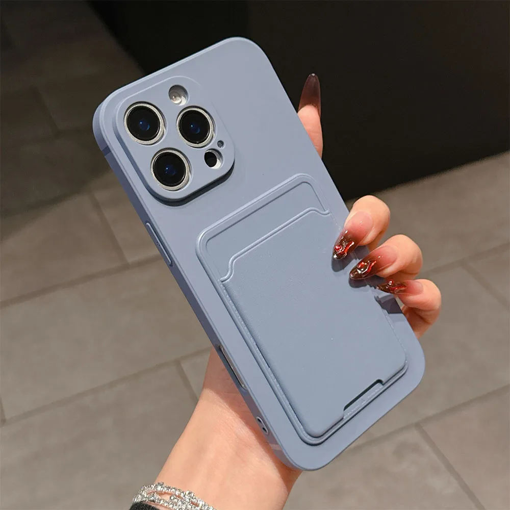 Silicone Phone Case with Card Holder and Pocket