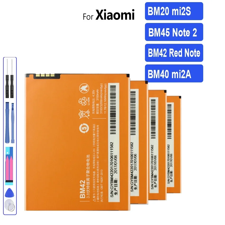 

Для XIAO MI BM45 BM20 BM40 BM41 BM42 BM44 Аккумулятор для Xiaomi Mi Redmi Note 2 Note2/Mi2S Mi 2/2A/для Redmi 1S/Note1/для Redmi 2