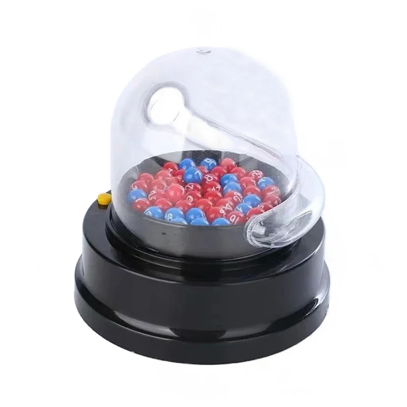 Electric Lucky Lottery Toy Number Picking Machine Mini Bingo Games Shake Double Color Ball No Battery Entertainment Party bingo game set,lottery toy machine