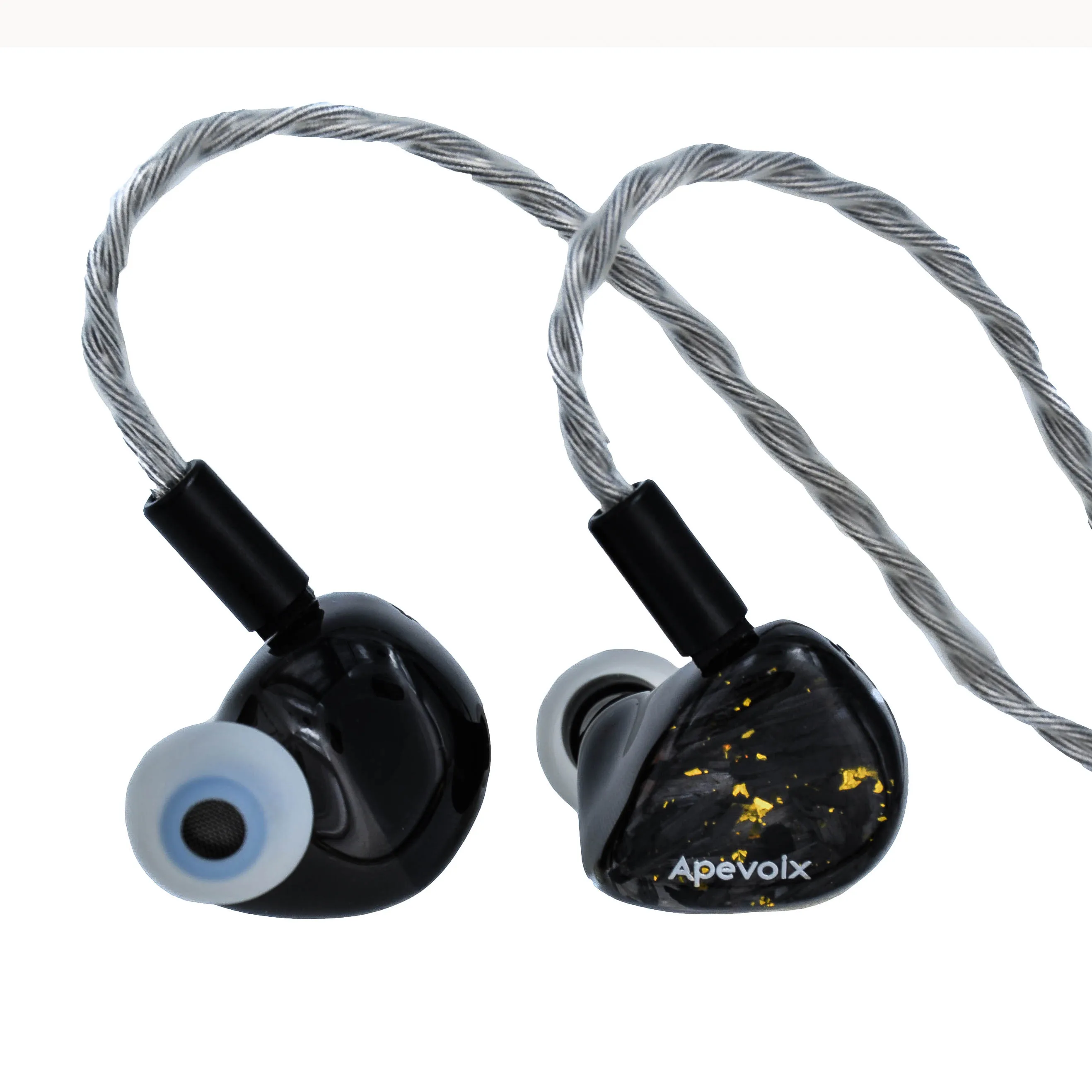 Apevoix Grit IEM Hifi Earphones 1DD + 4BA + 1BC Tribrid Wired