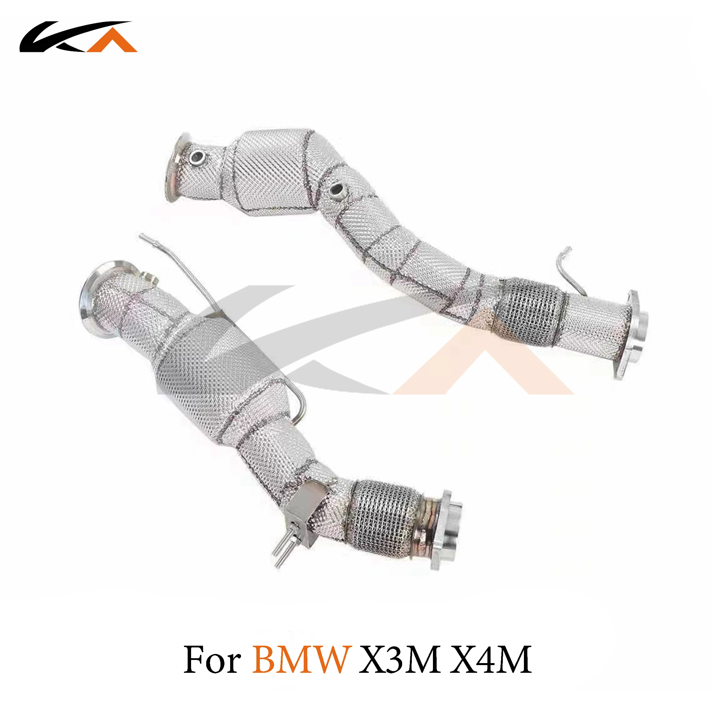 KA 튜닝 다운파이프 배기 스테인리스 스틸 헤더, BMW X3M X4M F97 F98 3.0T 퍼포먼스, 자동차 부품 열 차폐 촉매 작용