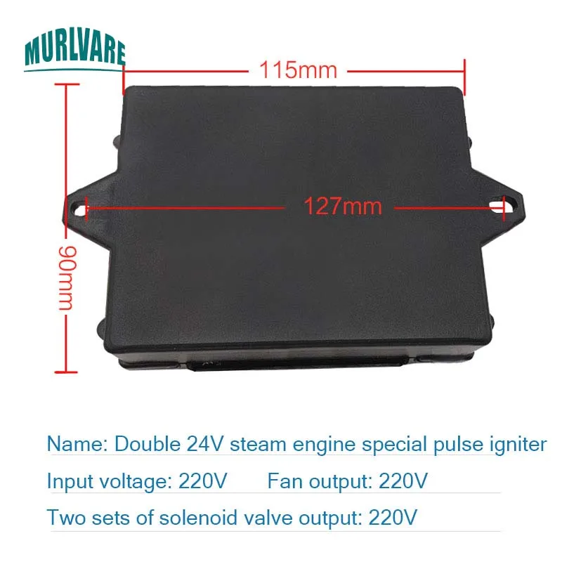 1Set Steam Engine Seafood Steamer 24V Dual Solenoid Valve Control Lighter Pulse Igniter