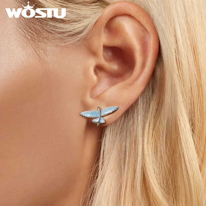 Orecchini A Goccia Colibrì In Argento Sterling 925 – Gioiello Simbolo Di Felicità – Per Donna E Ragazza