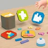 3D Two-person interactive Desktop Puzzle Game Tangram Math Toys Building Blocks Board Color Shape Game For Kids Gifts 3