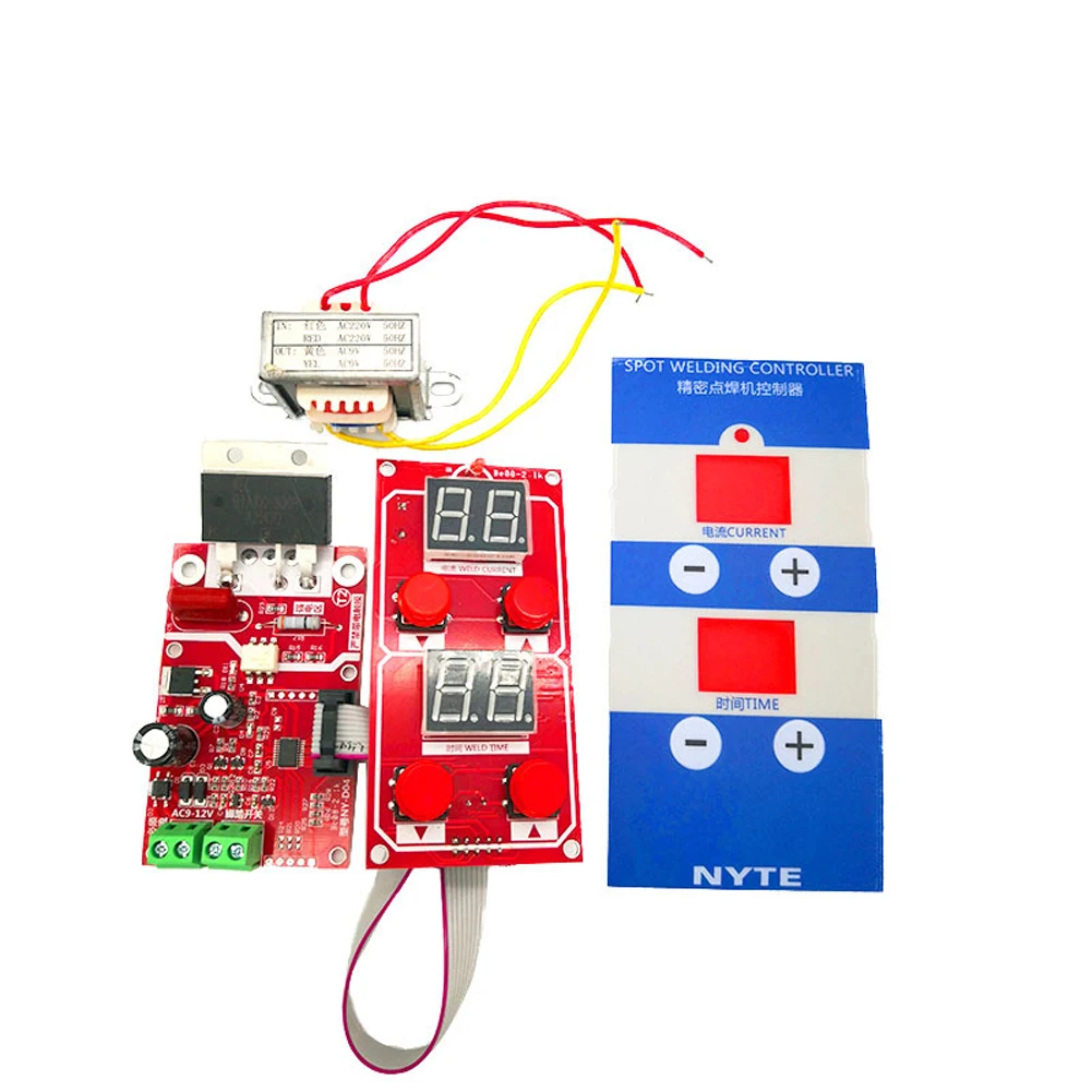 NY-D01 Spot Welding Machine DIY Controller Panel Time and Current Control Function with Digital Display hot stapler plastic Welding Equipment