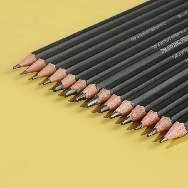 Graphite Pencils Hb 2b 4b 6b 8b 10b 12b  Sketch Pencils Hb 2b 4b 6b 8b 10b  - 14pcs - Aliexpress