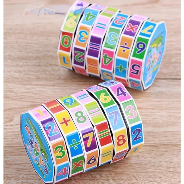 Montessori Magic Cylinder Mathematics Numbers Cube Arithmetic Toy Kids Math Counting Game Puzzle for Children Education Learning 1