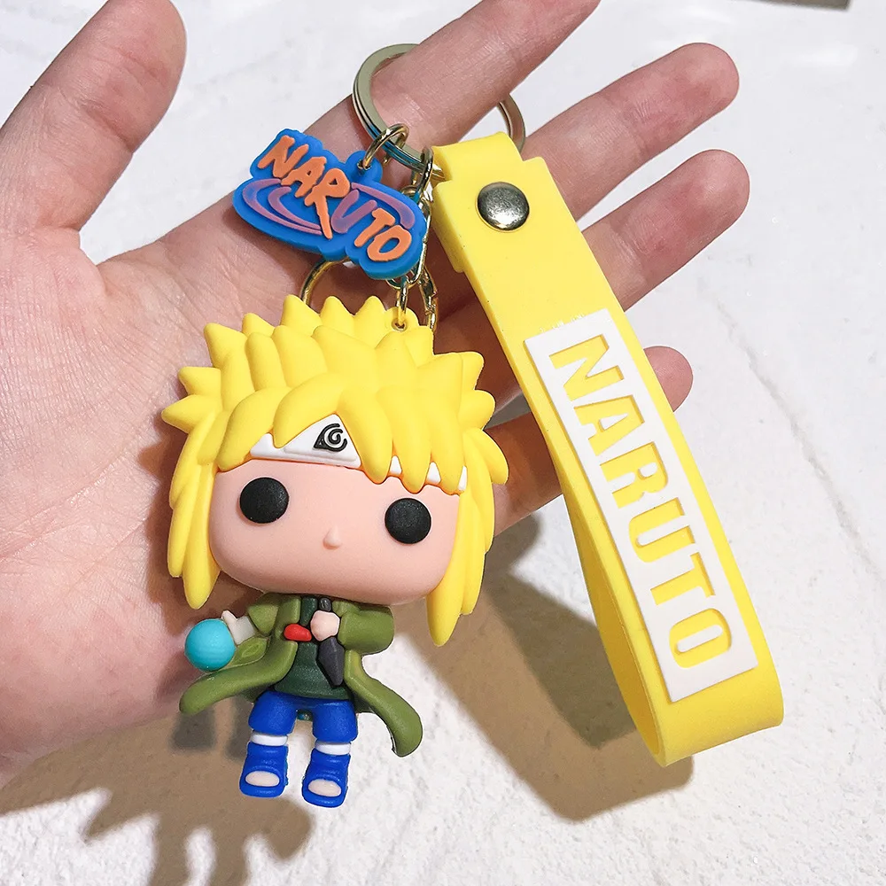 Anime Naruto Ação Figuras dos desenhos animados Chaveiros Uzumaki Naruto  Sasuke Kakashi Pingente Chave Saco Pingente Boneca Chaveiro - AliExpress