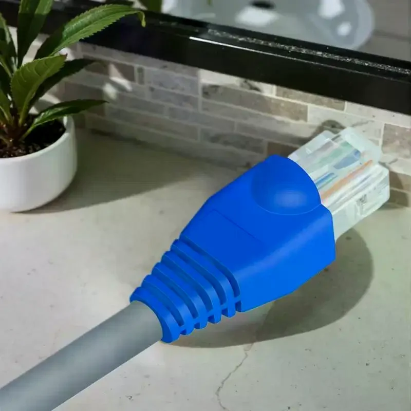 50/100Pcs RJ45 케이블 커넥터 플러그 커버 이더넷 네트워크 케이블 커넥터 플러그 스트레인 릴리프 부츠