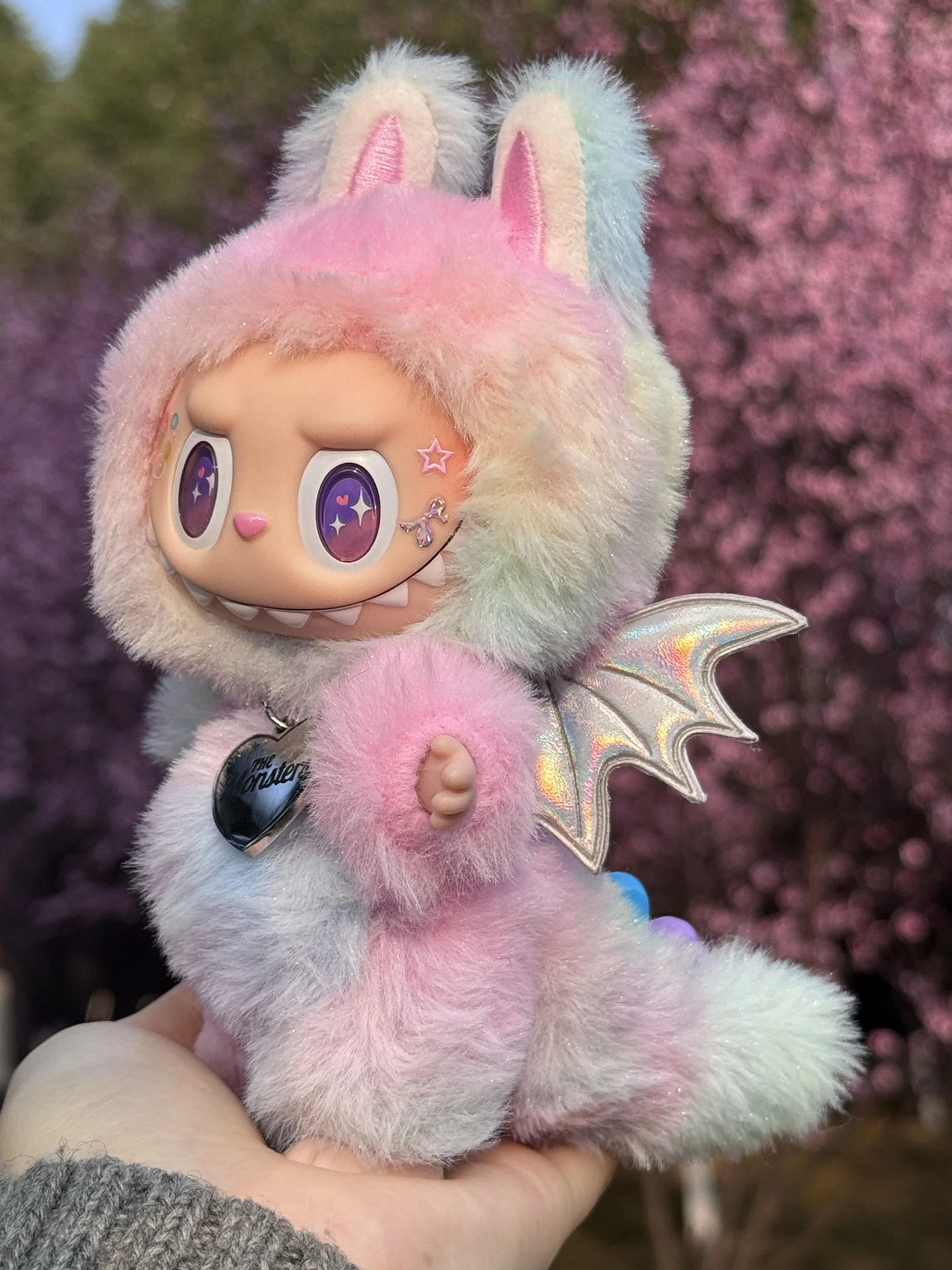 Labubu Vinyl Doll Genuine Baby Pink Purple Spring Dream