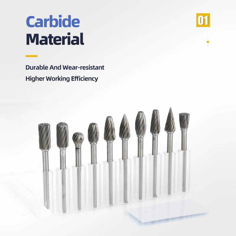 금속 드로잉 텅스텐 카바이드 밀링 커터 합금 로터리 파일 도구, CNC 조각 연마 도구, 금속 가공 버 연마