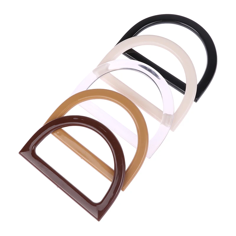

1PC DIY Resin Bag Handle Plastic Coin Purse D Ring Bag Handle Replacement Women Handbag Money Bag Frame Bag Part Bag Accessories