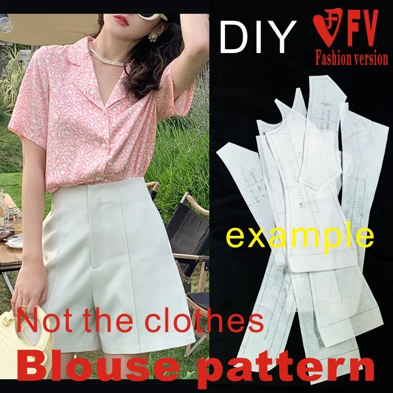 Women’s Retro Lapel Shirt Pattern 1