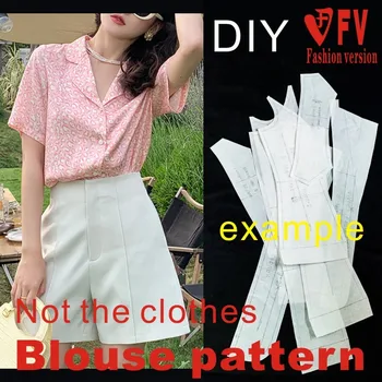 Women’s Retro Lapel Shirt Pattern 1
