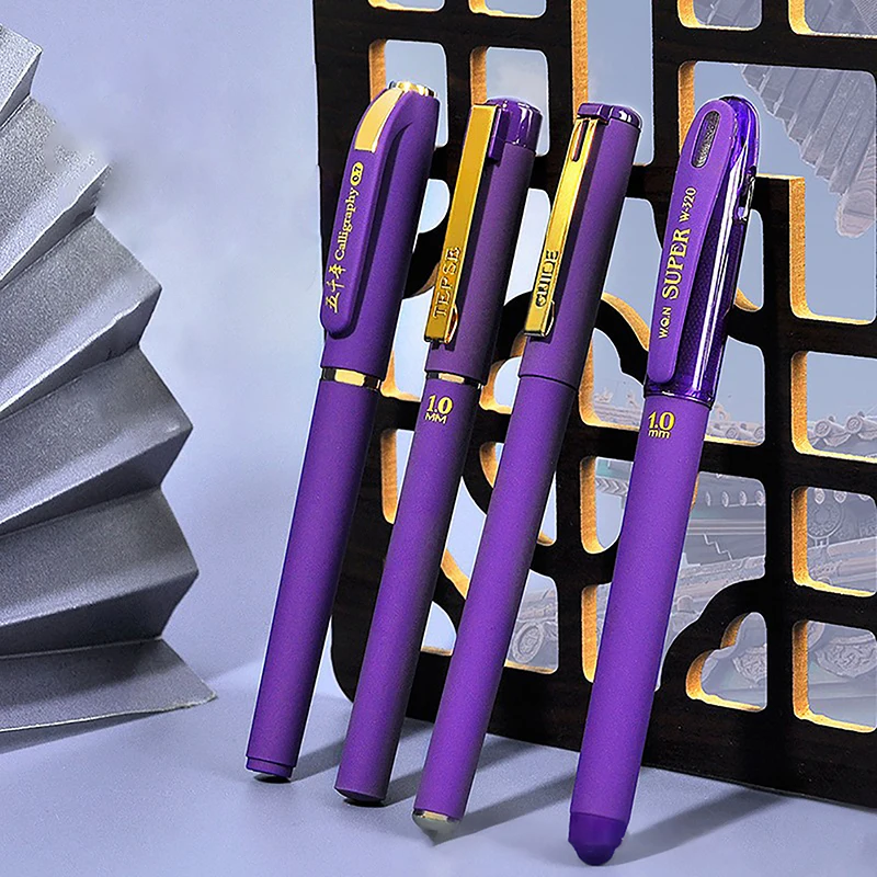 

1 PCS Purple Ink Gel Pens 0.7mm/1.0mm For Writing Large Capacity Refill Office Supplies Back To Sochool