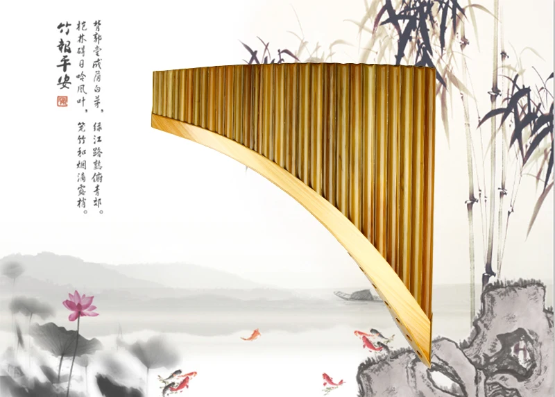 29 Pipes G Key Reed Pan Flute Traditional Romanian Woodwind Instrument Bamboo Handmade Pan Pipe With Bag