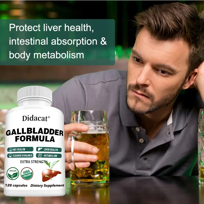 Didacat Liver Capsules-Supports Gallbladder and Gut Health, Metabolism-Liver Cleansing and Detoxification Supplement