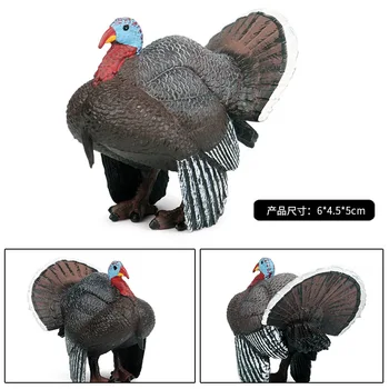 Simulation Farm Poultry Animal -Turkey, Duck, Goose, Rooster and Hen Series Children's Toy Set 2