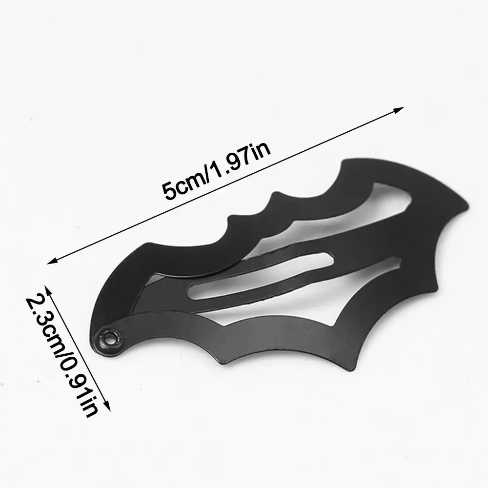 10/20Pcs Bat Shape Halloween Bat Hair Clips Halloween Theme Masquerade Furry Bat Hair Clips Metal Fun Hair Clips
