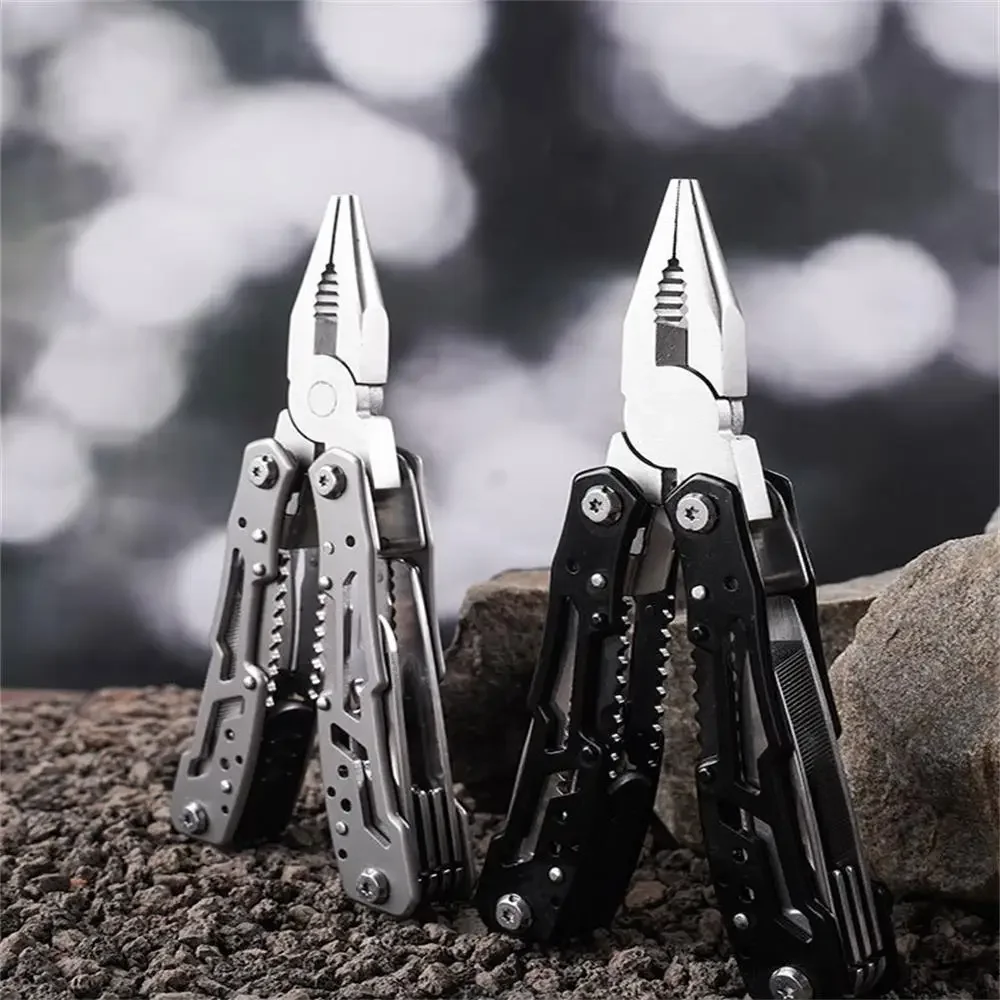 Survival tool Outdoor multitool camping portable stainless steel EDC folding multifunction tools emergency survival knife pliers