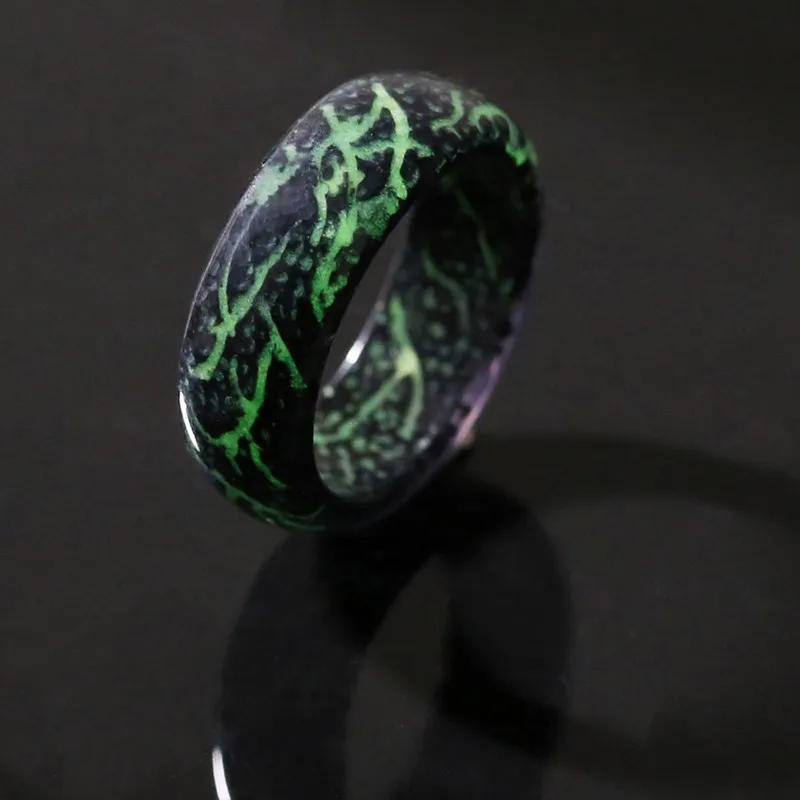 Luminous Glow Stainless Steel Ring for Women Men