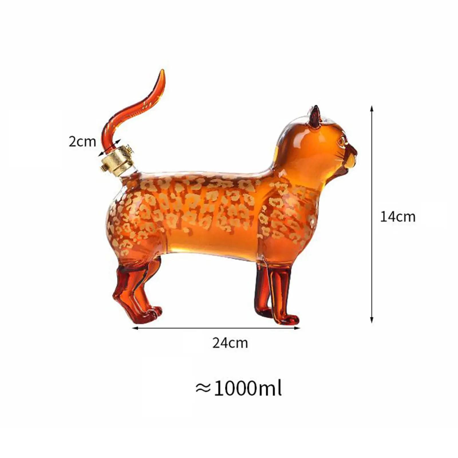 Wine Bottle Creative Airtight Tequila Cat Shaped Decoration Glass Home Thickened Gift Brandy Barware Tabletop Whisky Decanter