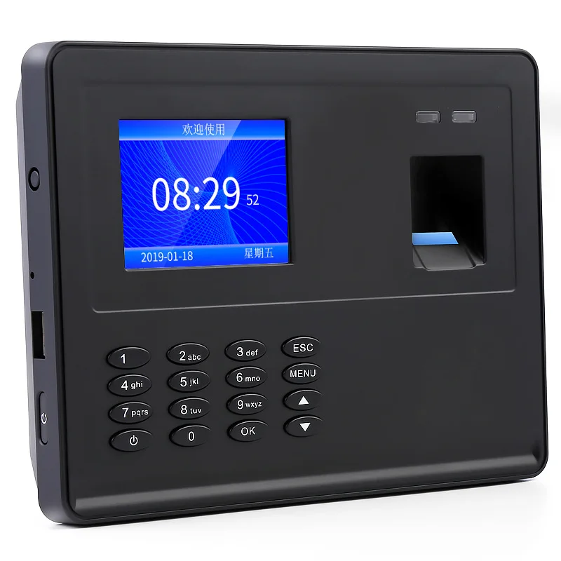 F02 Fingerprint Recognition Attendance Machine Commuting Sign In Punching Machine Can Swipe ID Card Multi-language Optional