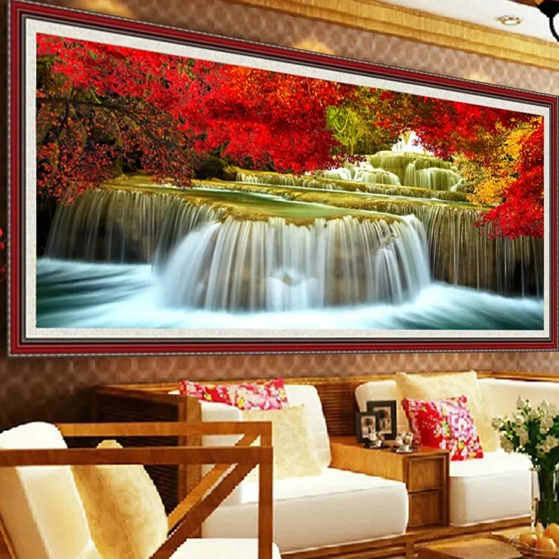 Needlework DIY Landscape Cross stitch Sets Embroidery kit Water making money Full embroidery Cross-Stitching